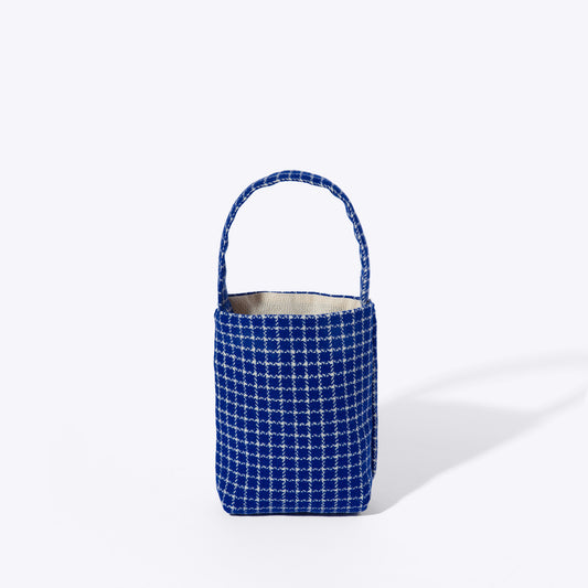Book Bag / Mini — Blue check