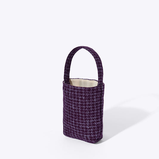 Book Bag / Mini — Purple pied de poule