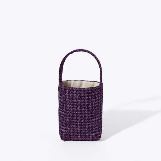 Book Bag / Mini — Purple pied de poule