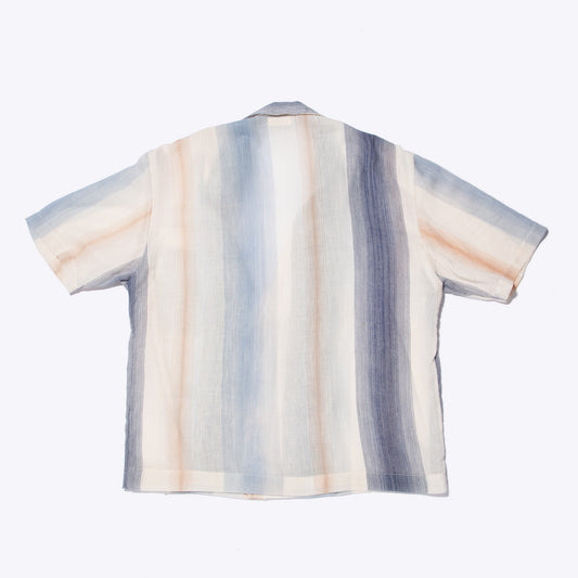 Espérou Shirt-Jacket — Blue-beige stripes