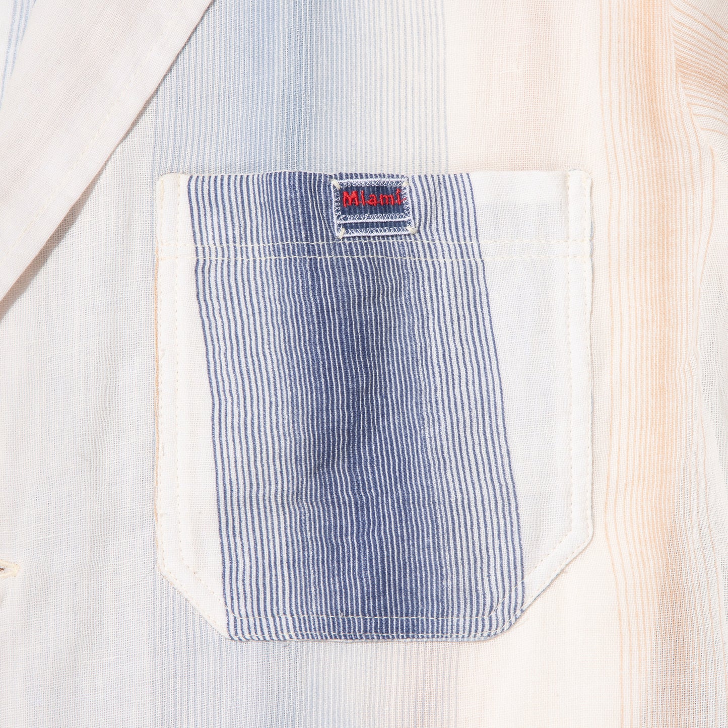 Espérou Shirt-Jacket — Blue-beige stripes