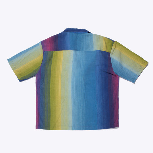 Espérou Shirt-Jacket — Blue-purple-green stripes