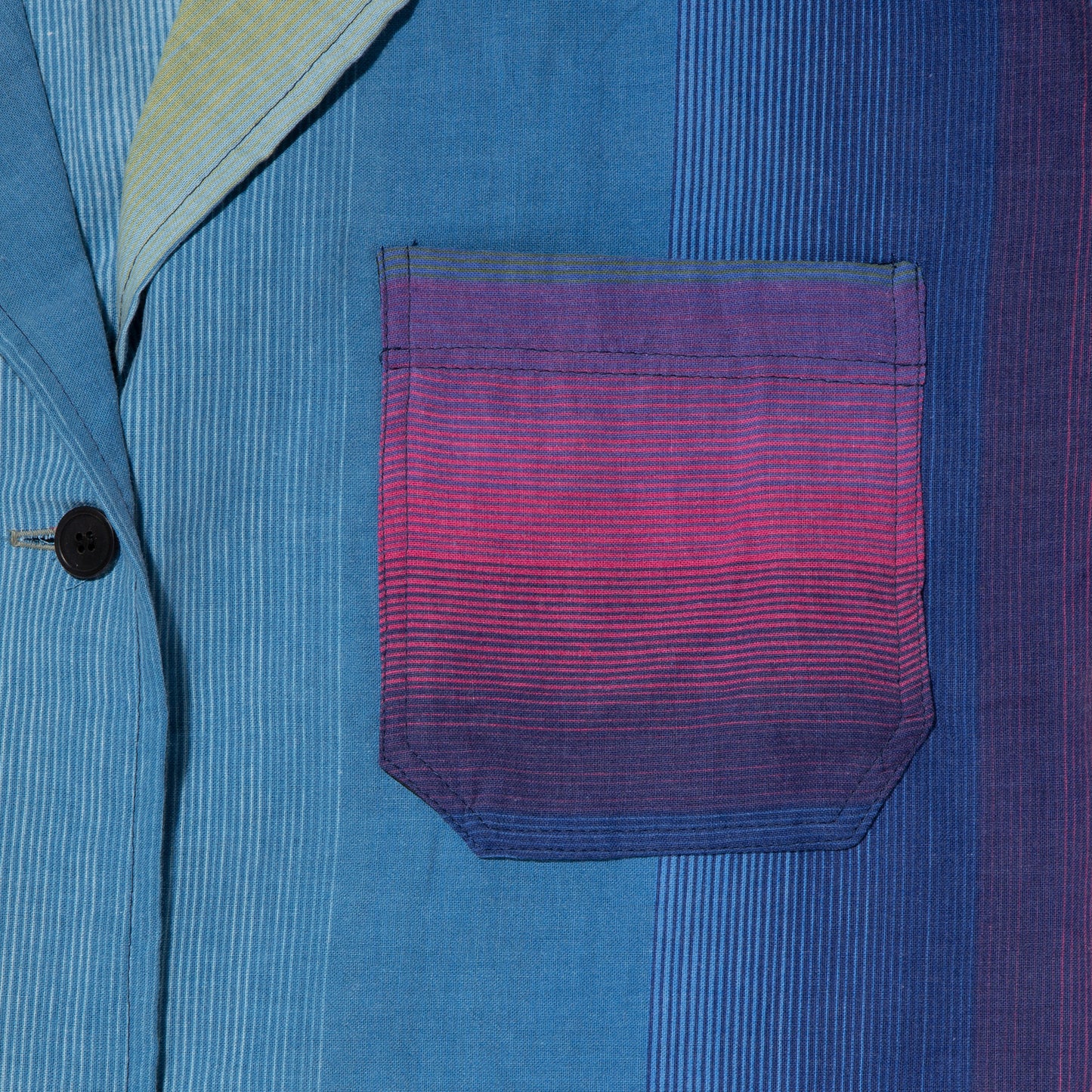 Espérou Shirt-Jacket — Blue-purple-green stripes