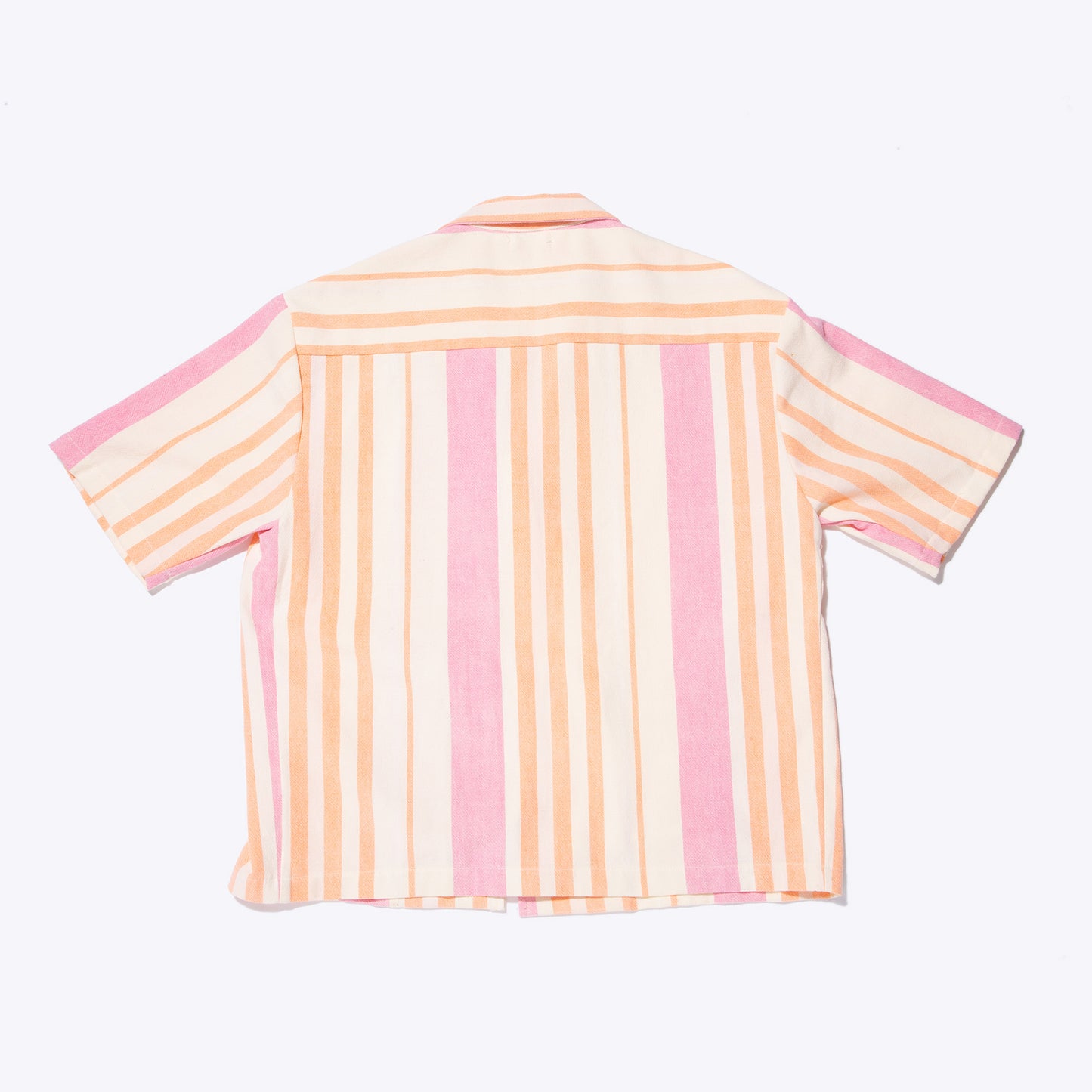 Espérou Shirt-Jacket — Orange-pink stripes