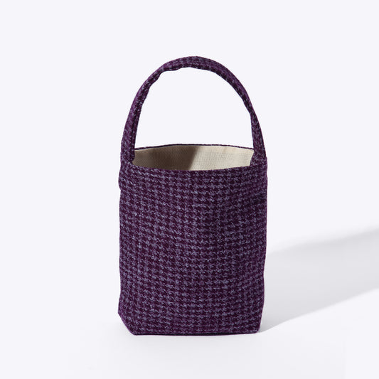 Book Bag ~ Purple pied de poule