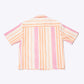 Espérou Shirt-Jacket ~ Orange-pink stripes